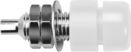 4 mm Buchse, Lötanschluss, Einbau-Ø 7.5 mm, weiß, IBU 401 NI / WS