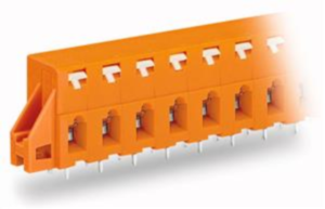 Leiterplattenklemme, 3-polig, RM 7.62 mm, 0,08-2,5 mm², 16 A, Käfigklemme, orange, 741-423