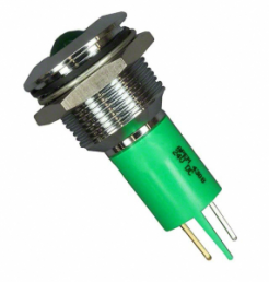 LED-Signalleuchte, 24 V (DC), grün, 60 mcd, Einbau-Ø 19 mm, RM 1.25 mm, LED Anzahl: 1