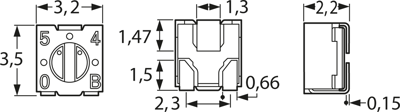 3313J-1-102E Bourns Electronics GmbH Trimmpotentiometer Bild 2