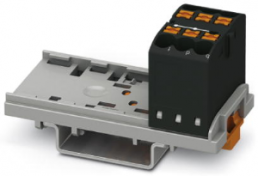 Verteilerblock, Push-in-Anschluss, 0,14-4,0 mm², 6-polig, 24 A, 8 kV, schwarz, 3273014