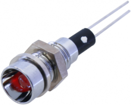 LED-Signalleuchte, rot, 4 mcd, Einbau-Ø 6 mm, RM 2.54 mm, LED Anzahl: 1