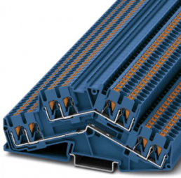 Doppelstockklemme, Push-in-Anschluss, 0,14-4,0 mm², 8-polig, 20 A, 6 kV, blau, 3210610