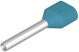 Isolierte Aderendhülse, 0,75 mm², 18 mm/12 mm lang, DIN 46228/4, hellblau, 9202840000