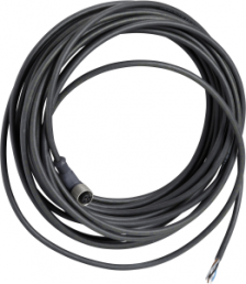 Sensor-Aktor Kabel, M12-Kabeldose, abgewinkelt auf offenes Ende, 4-polig, 10 m, PUR, schwarz, 4 A, XZCP12V12L10