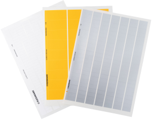 Polyester Laser-Etikett, (L x B) 6 x 15 mm, gelb, DIN-A4-Bogen mit 517 Stk