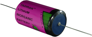 Lithium-Batterie, 3.6 V, LR20, D, Rundzelle, Axial bedrahtet