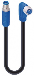 Sensor-Aktor Kabel, M12-Kabelstecker, gerade auf M12-Kabeldose, abgewinkelt, 5-polig, 2 m, PVC, schwarz, 16 A, 934853049
