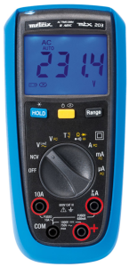 TRMS Digital-Multimeter MTX 203, 10 A(DC), 10 A(AC), 1000 VDC, 750 VAC, 1 nF bis 100 mF, CAT III 600 V