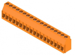 Leiterplattenklemme, 18-polig, RM 5 mm, 0,08-6,0 mm², 20 A, Schraubanschluss, orange, 1251360000