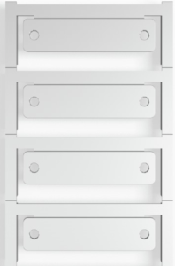 Polyamid Gerätemarkierer, (L x B) 60 x 15 mm, grau, 40 Stk