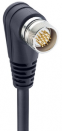 Sensor-Aktor Kabel, M23-Kabelstecker, abgewinkelt auf offenes Ende, 12-polig, 15 m, PUR, schwarz, 63586