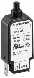 Schutzschalter, 1-polig, T-Charakteristik, 600 mA, 48 V (DC), 240 V (AC), Flachstecker 2,8 x 0,8 mm, Drop-in, IP40
