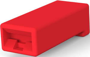 Isoliergehäuse für 6,35 mm, 1-polig, Nylon, UL 94V-2, rot, 480054-5