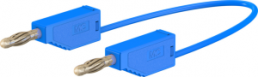 Messleitung mit (4 mm Stecker, gefedert, gerade) auf (4 mm Stecker, gefedert, gerade), 1.5 m, blau, PVC, 1,0 mm², CAT O