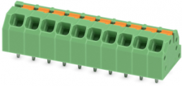 Leiterplattenklemme, 10-polig, RM 3.5 mm, 0,2-1,5 mm², 16 A, Federklemmanschluss, grün, 1862013