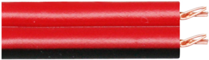 PVC Lautsprecher-Leitung, 2 x 1,5 mm², rot (schwarze Adermarkierung)