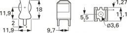 Sicherungshalter Clip, 10,3 x 38 mm, 20 A, 600 V, Leiterplattenmontage, 120600