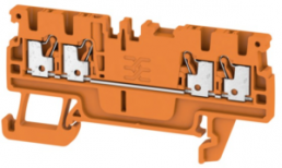 Durchgangsklemme, Push-in-Anschluss, 0,5-1,5 mm², 4-polig, 17.5 A, 6 kV, orange, 1552720000
