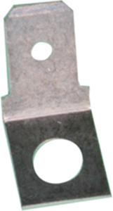 Flachstecker, 6,3 x 0,8 mm, L 10.5 mm, unisoliert, abgewinkelt, 3847.67