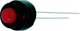 LED-Signalleuchte, 2.25 V (DC), rot, 0.01 cd, Einbau-Ø 7 mm, RM 2.54 mm, LED Anzahl: 1