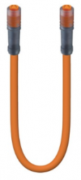 Sensor-Aktor Kabel, M8-Kabeldose, gerade auf M8-Kabeldose, gerade, 4-polig, 1.45 m, PVC, orange, 4 A, 6616