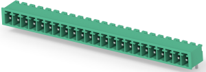 Leiterplattenklemme, 23-polig, RM 3.81 mm, 0,05-2 mm², 11 A, Stift, grün, 2-284513-3