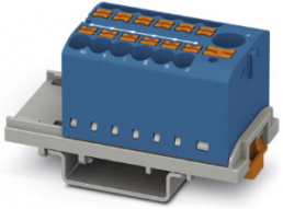 Verteilerblock, Push-in-Anschluss, 0,14-4,0 mm², 13-polig, 24 A, 8 kV, blau, 3273090