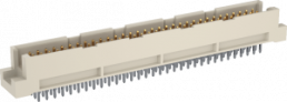Messerleiste, Typ R, 96-polig, a-b-c, RM 2.54 mm, Lötstift, gerade, vergoldet, 374000