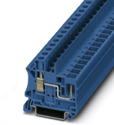 Durchgangsklemme, Schraub-/Steckanschluss, 0,2-10 mm², 2-polig, 41 A, 8 kV, blau, 3060542