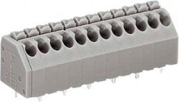 Leiterplattenklemme, 4-polig, RM 3.5 mm, 0,2-1,5 mm², 8 A, Push-in Käfigklemme, grau, 250-204