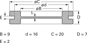 Durchführungstülle, Kabel-Ø 9 mm, PCR, schwarz