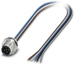 Sensor-Aktor Kabel, M12-Flanschstecker, gerade auf offenes Ende, 5-polig, 0.5 m, 4 A, 1458868
