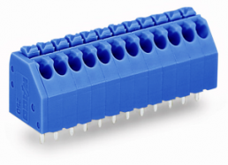 Leiterplattenklemme, 8-polig, RM 3.5 mm, 0,2-1,5 mm², 8 A, Push-in Käfigklemme, blau, 250-108/000-006