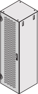 Perforierte Stahltür, Varistar, IP 20, 3-Punktunkt-Verriegelung, RAL 7035, 2000 B x 600 T