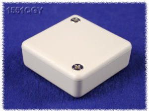 ABS Miniatur-Gehäuse, (L x B x H) 40 x 40 x 15 mm, lichtgrau (RAL 7035), IP54, 1551QGY