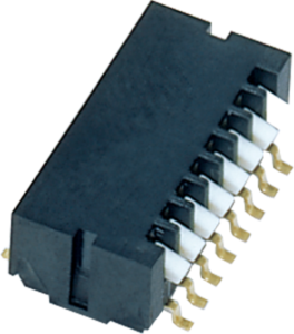 DIP-Schalter, Aus-Ein, 8-polig, abgewinkelt, 100 mA/6 VDC, CHP-080B