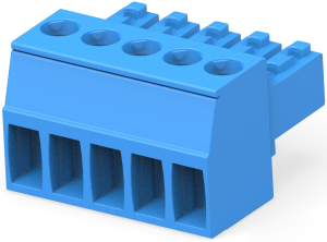 Leiterplattenklemme, 5-polig, RM 3.5 mm, 0,05-2 mm², 11 A, Käfigklemme, blau, 796693-5
