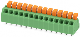 Leiterplattenklemme, 14-polig, RM 3.5 mm, 0,2-0,75 mm², 13.5 A, Federklemmanschluss, grün, 1864406