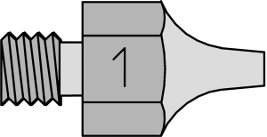 Saugdüse, Ø 2.5 mm, (L) 18 mm, DS 111