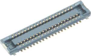 Steckverbinder, 16-polig, 2-reihig, RM 0.4 mm, SMD, Buchse, vergoldet, AXE516127