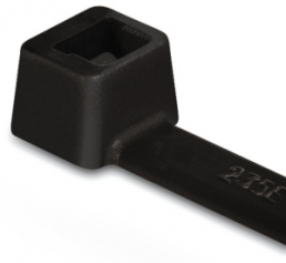 Kabelbinder innenverzahnt, Polyamid, (L x B) 198 x 3.5 mm, Bündel-Ø 1.5 bis 50 mm, schwarz, UV-beständig, -40 bis 85 °C