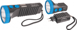 Aufladbare LED-Taschenlampe, schwarz/blau, 120 V, 230 V