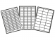 Polyester Etikett, (L x B) 15 x 5 mm, weiß, DIN-A4-Bogen mit 560 Stk