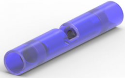 Stoßverbinder mit Isolation, 1,25-2 mm², AWG 16 bis 14, transparent/blau, 32.13 mm