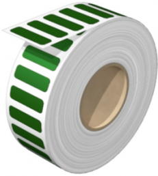 Polyester Gerätemarkierer, (L x B) 27 x 8 mm, grün, Rolle mit 100 Stk