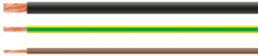 PVC-Schaltlitze, H07V-K, 1,5 mm², AWG 16, grün/gelb, Außen-Ø 3,4 mm