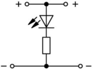 Doppelstock-LED-Klemme, Federklemmanschluss, 0,08-2,5 mm², 2-polig, 25 mA, grau, 280-943/281-413