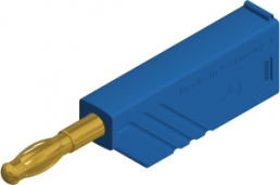 4 mm Stecker, Schraubanschluss, 0,5-1,5 mm², CAT O, blau, LAS N WS AU BL