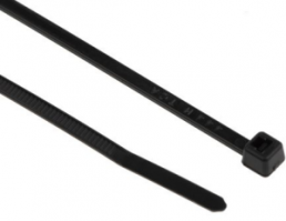 Kabelbinder, Polyamid, (L x B) 100 x 2.5 mm, Bündel-Ø 22 mm, schwarz, -40 bis 85 °C